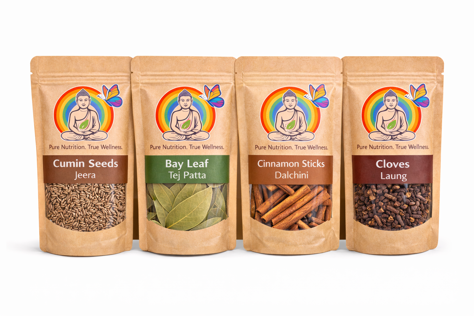 IMD Basic Cooking Spice Combo – Jeera, Tej Patta, Dalchini & Laung (Pack Of 100gms Each)