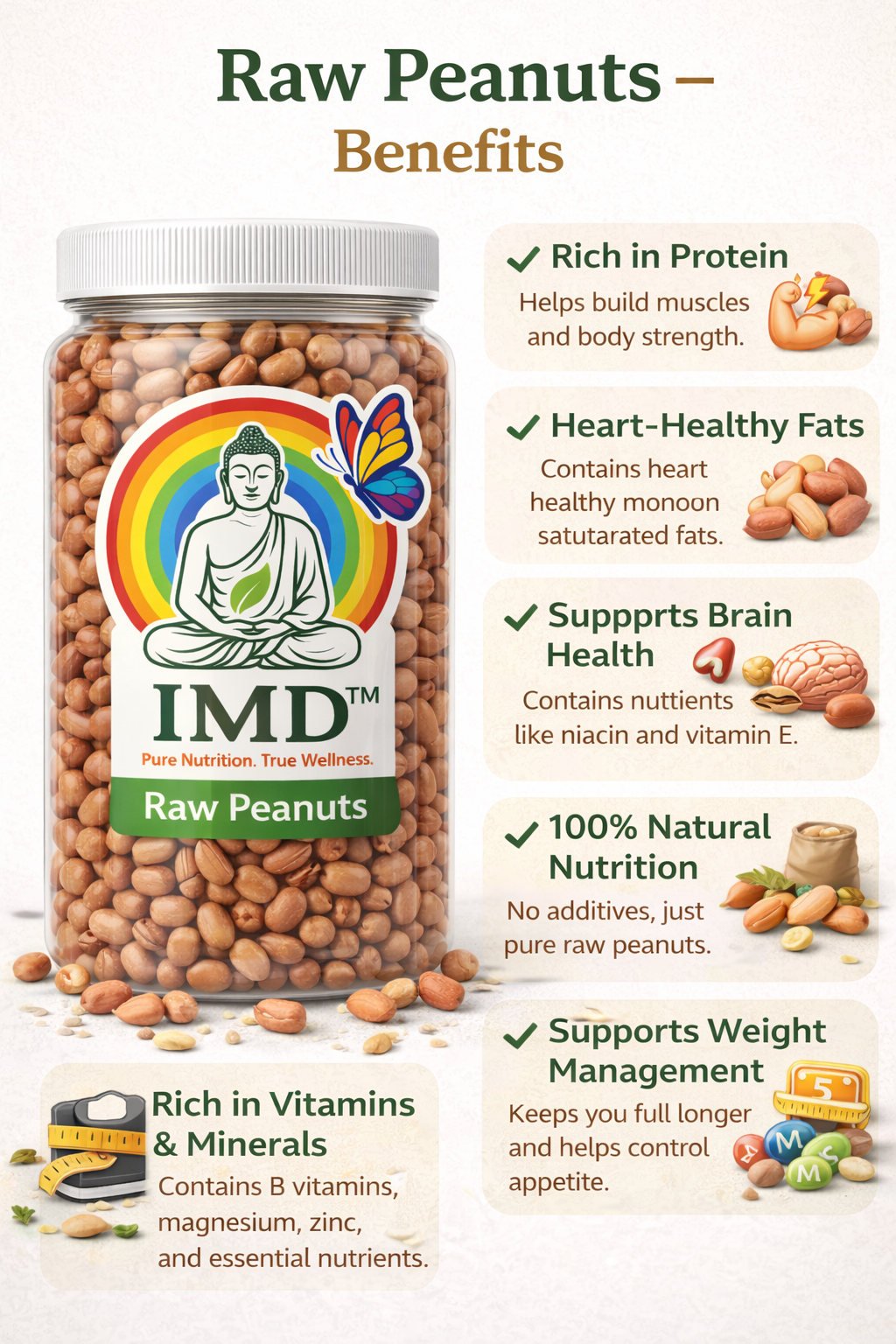 IMD Raw Peanuts – Fresh Natural Groundnuts for Cooking & Snacking