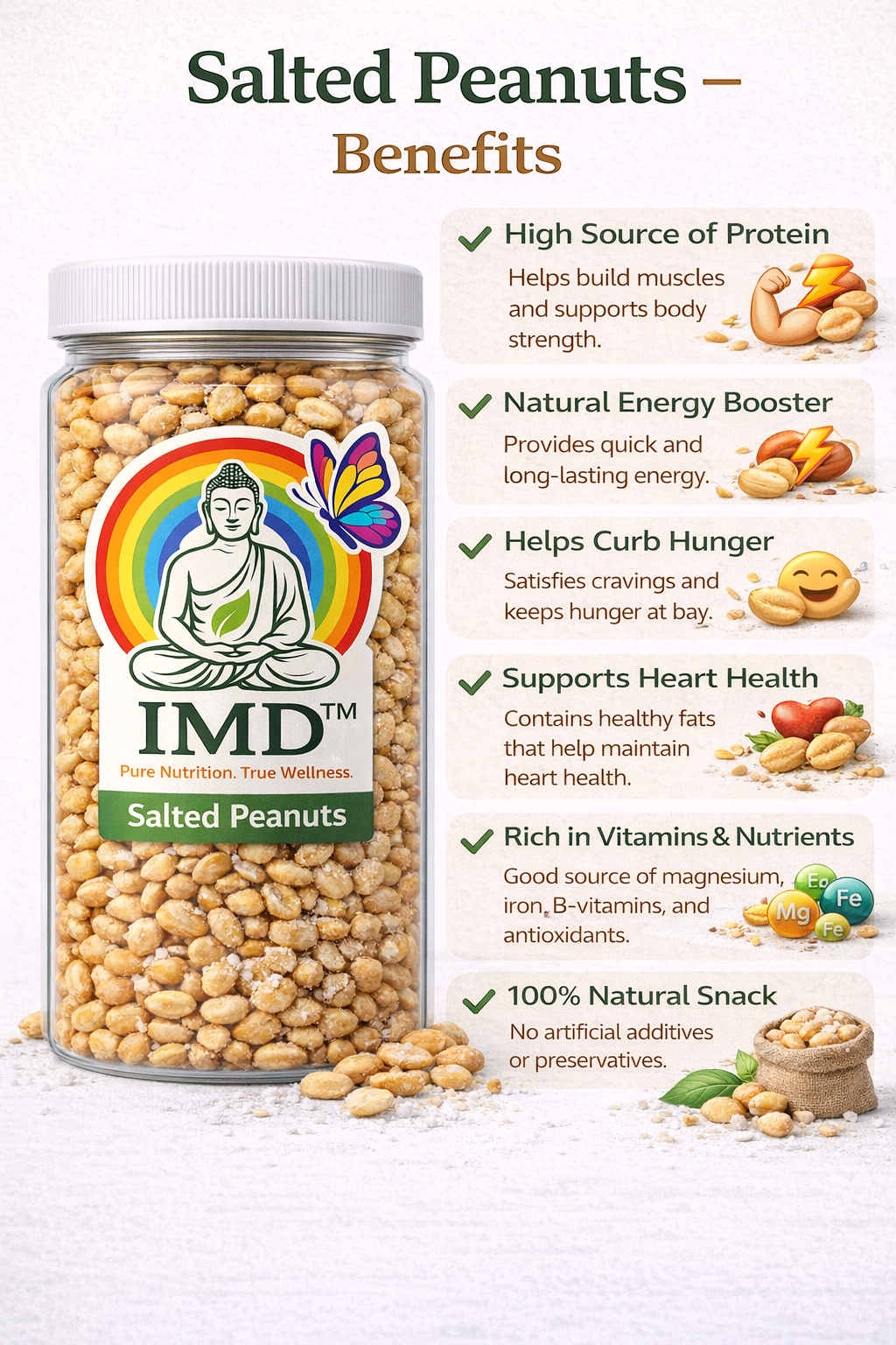 IMD Salted Peanuts – Classic Crunchy Peanut Snack