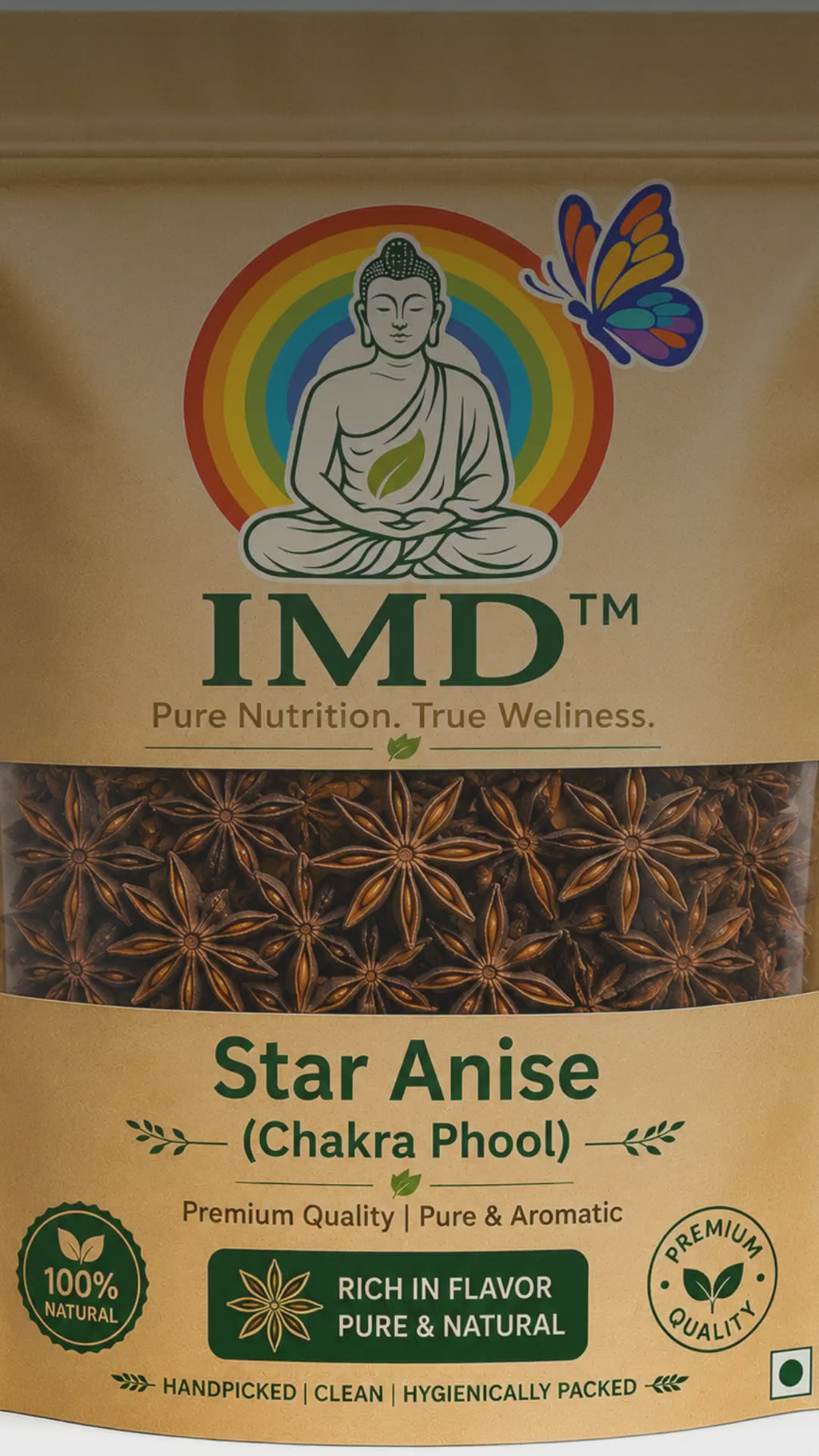 IMD Star Anise (Chakri Phool) – Premium Aromatic Whole Spice
