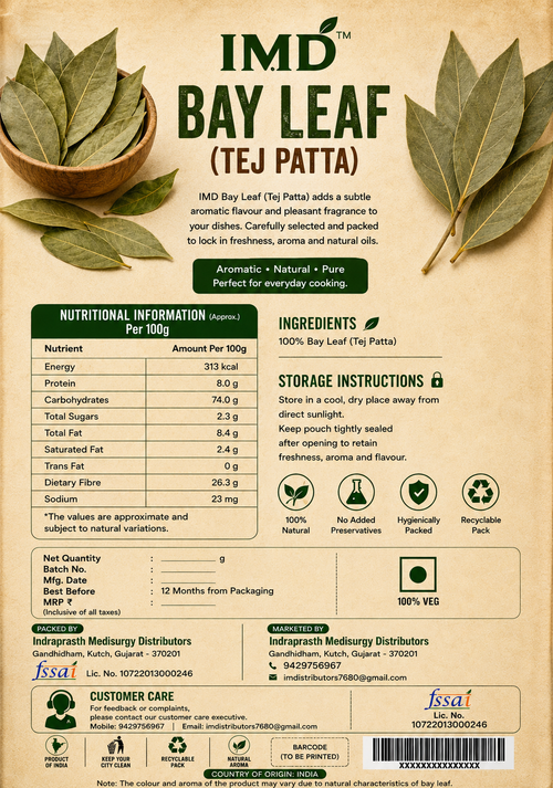 IMD Bay Leaf (Tej Patta) – Premium Aromatic Whole Spice